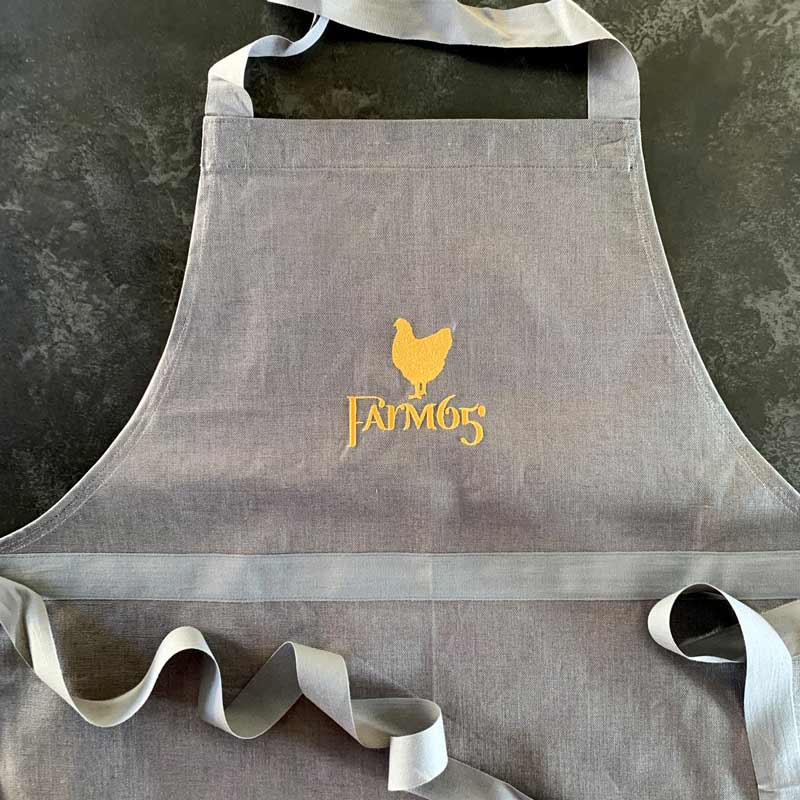 farm65 apron closeup